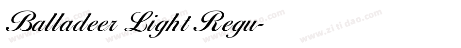 Balladeer Light Regu字体转换